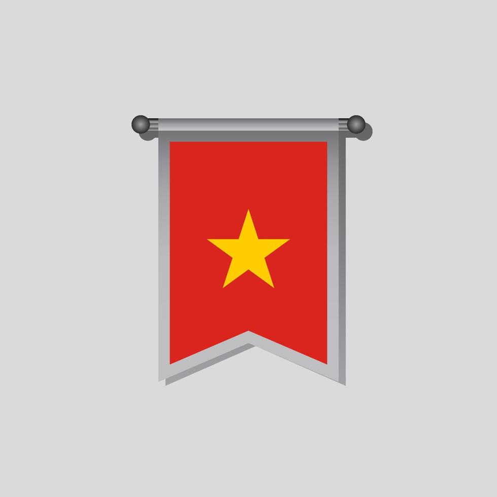 illustration du modèle de drapeau vietnamien vecteur