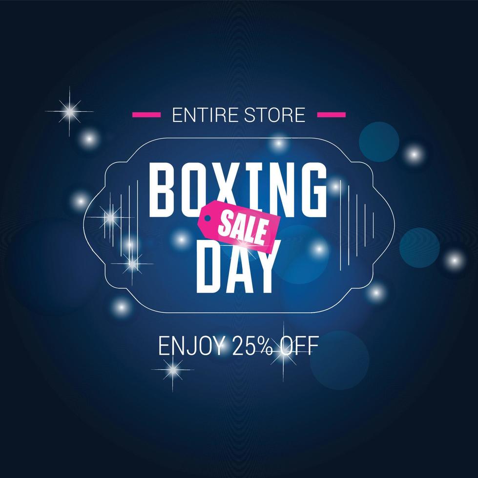 carte de vente boxing day avec vecteur de conception élégant