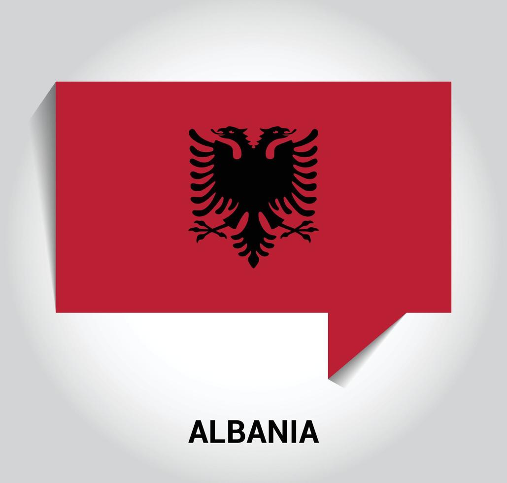 vecteur de conception de drapeau albanie