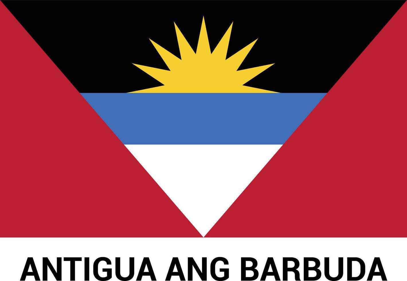 vecteur de conception de drapeau antigua ang barbuda