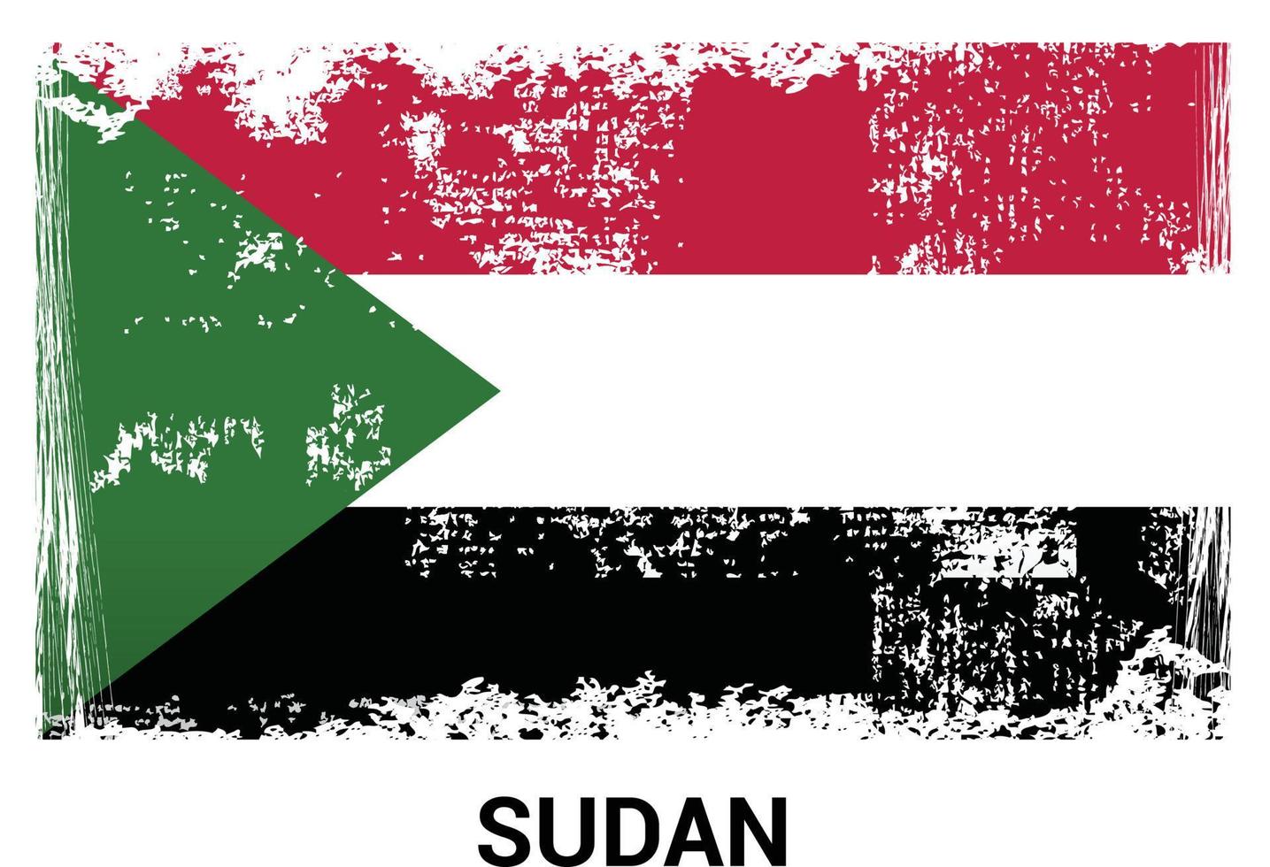vecteur de conception du drapeau du soudan