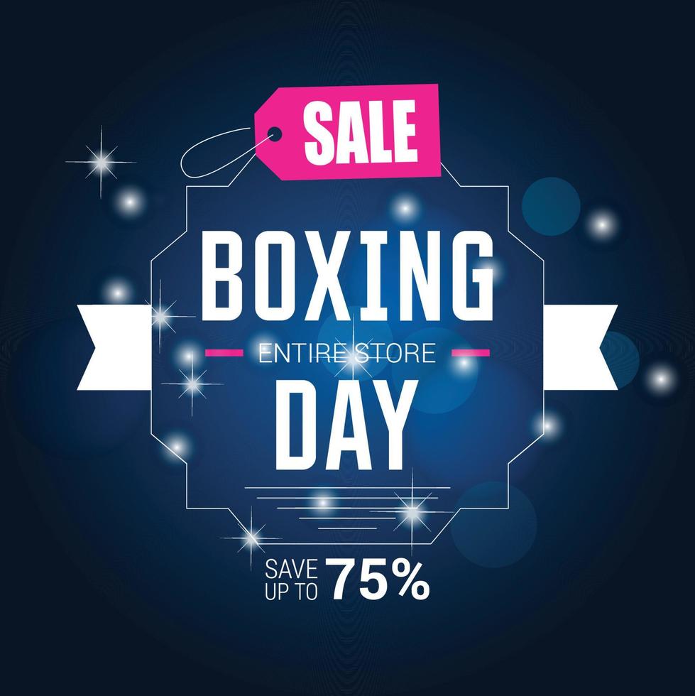 carte de vente boxing day avec vecteur de conception élégant