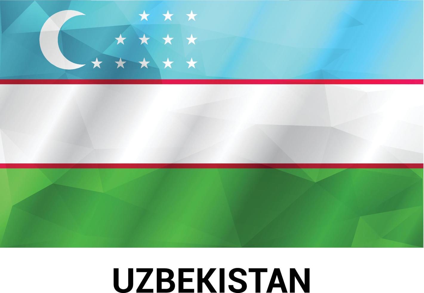 vecteur de conception du drapeau de l'ouzbékistan