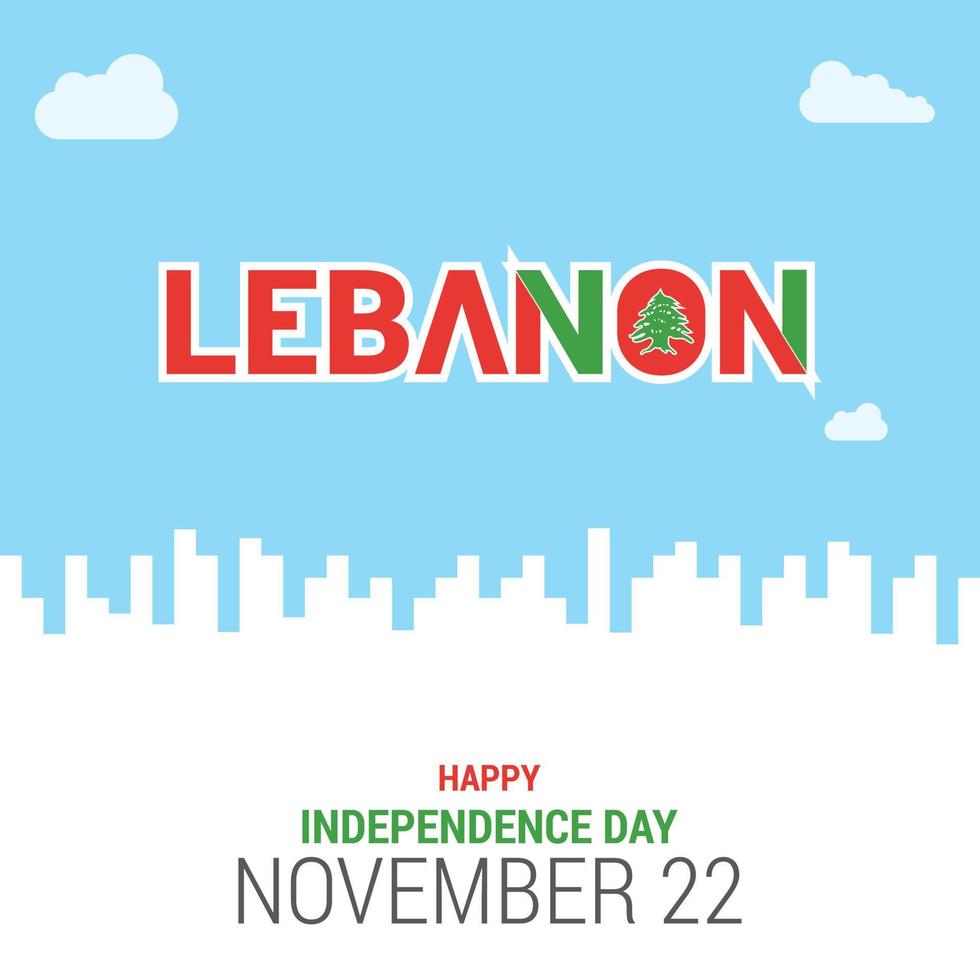 vecteur de conception de la fête de l'indépendance du liban