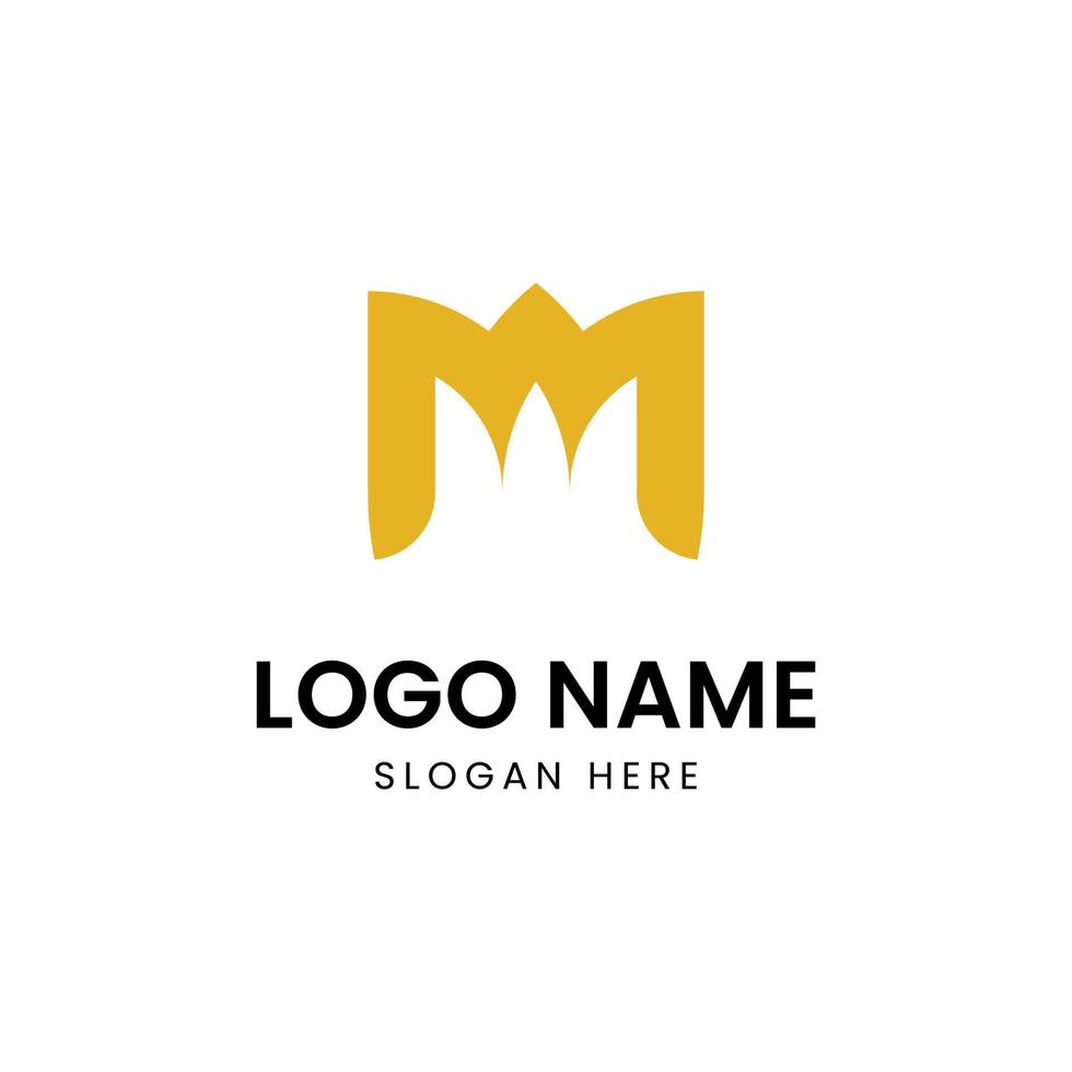 logo abstrait de la lettre m. signe d'idée de logo moderne. vecteur