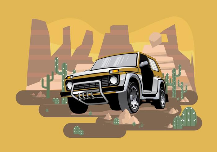 Vecteur illustration jeep