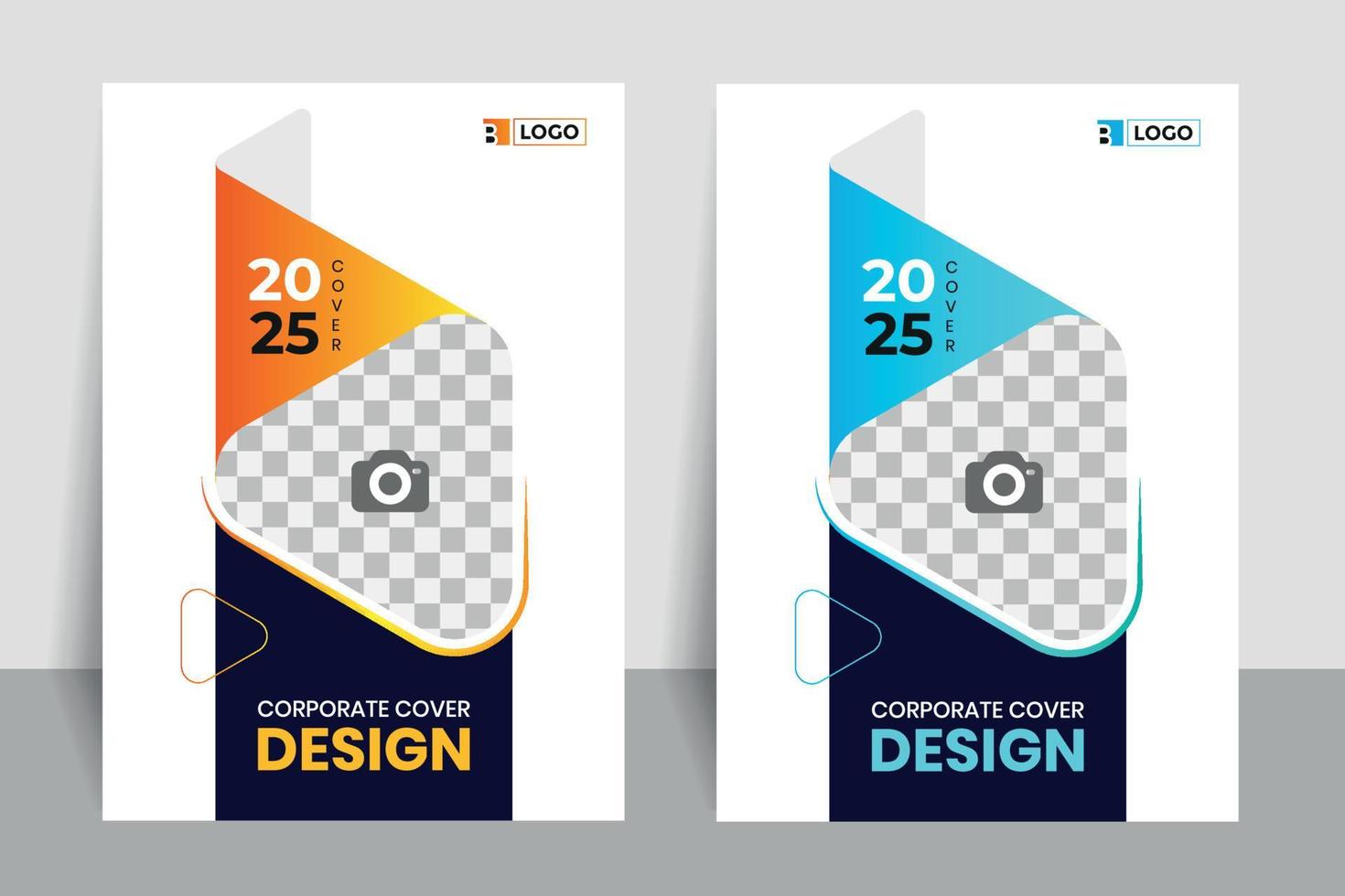 modèle de couverture professionnel, brochure, dépliant et rapport annuel avec deux ensembles de couleurs, design créatif. vecteur