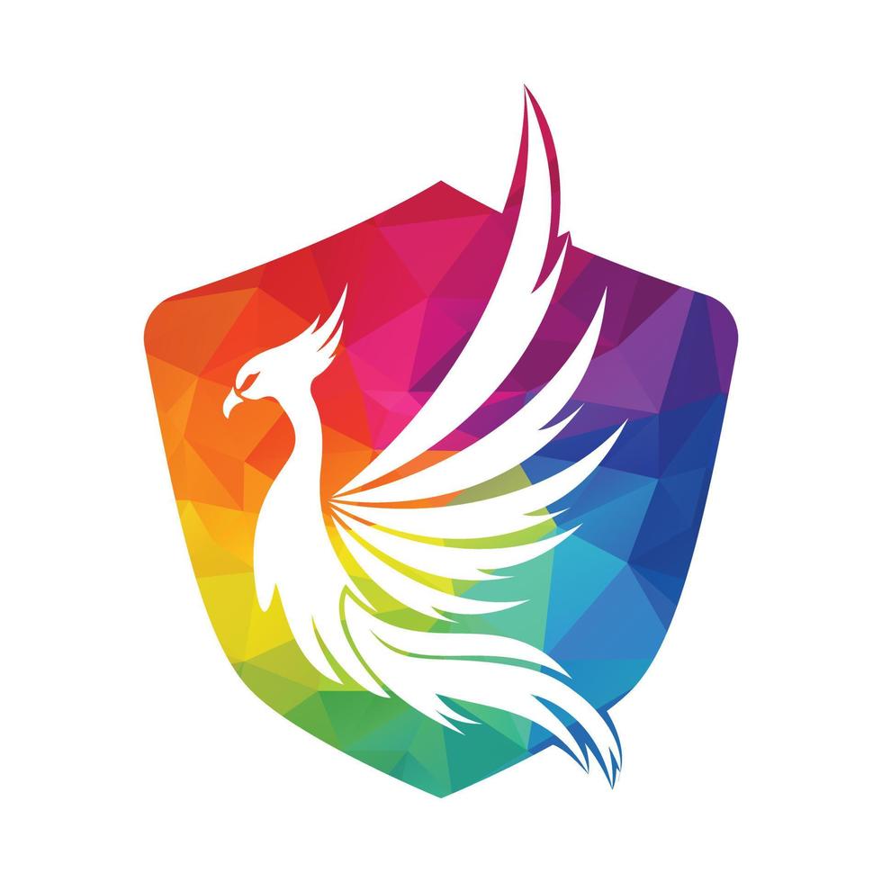logo phoenix oiseau volant modèle vectoriel de conception abstraite.