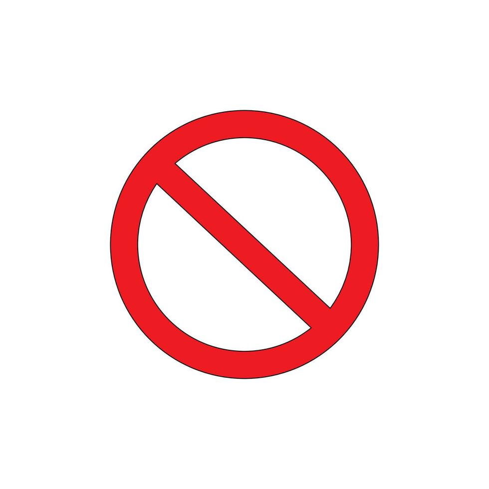 icône de symbole de signe d'interdiction dans un style simple. eps 10 vecteur