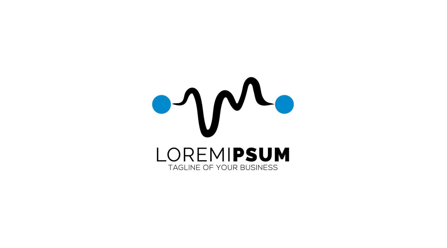 logo abstrait de la lettre m. signe d'idée de logo moderne. icône de vecteur d'emblème universel.