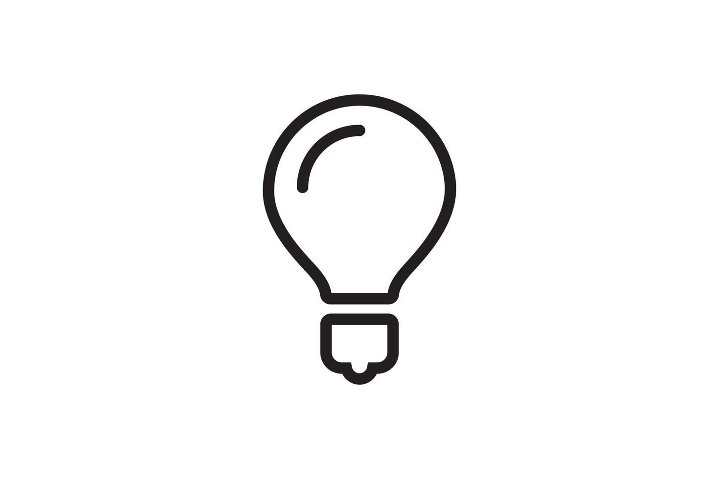 icône d'ampoule électrique. symbole de la lampe électrique. signe d'éclairage vectoriel. vecteur
