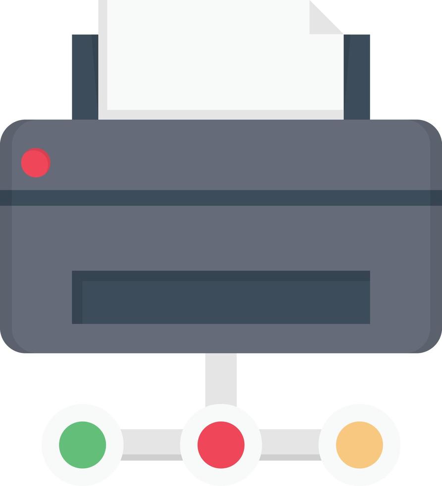 illustration vectorielle de réseau d'imprimante sur un arrière-plan.symboles de qualité premium.icônes vectorielles pour le concept et la conception graphique. vecteur