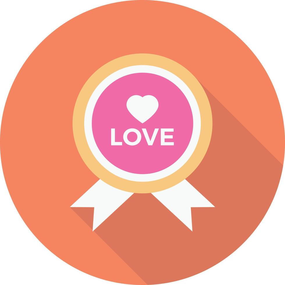 illustration vectorielle de badge d'amour sur fond. symboles de qualité premium. icônes vectorielles pour le concept et la conception graphique. vecteur