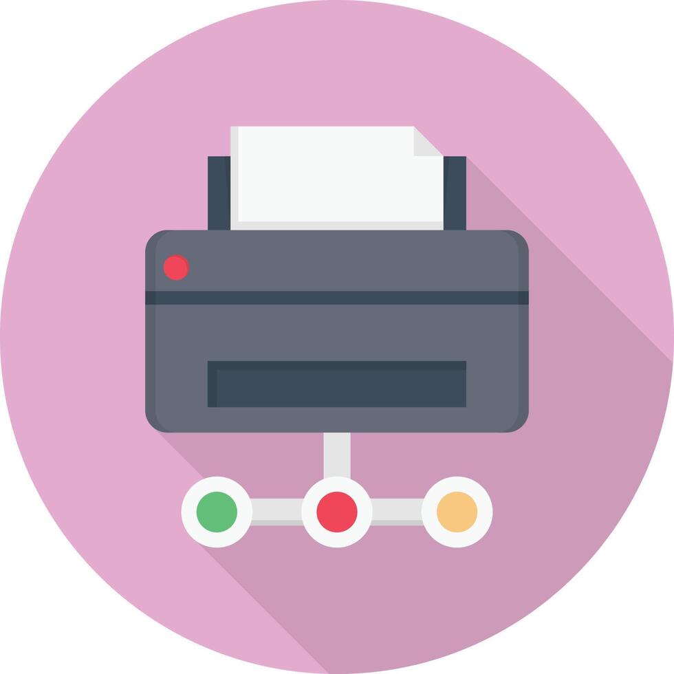 illustration vectorielle de réseau d'imprimante sur un arrière-plan.symboles de qualité premium.icônes vectorielles pour le concept et la conception graphique. vecteur