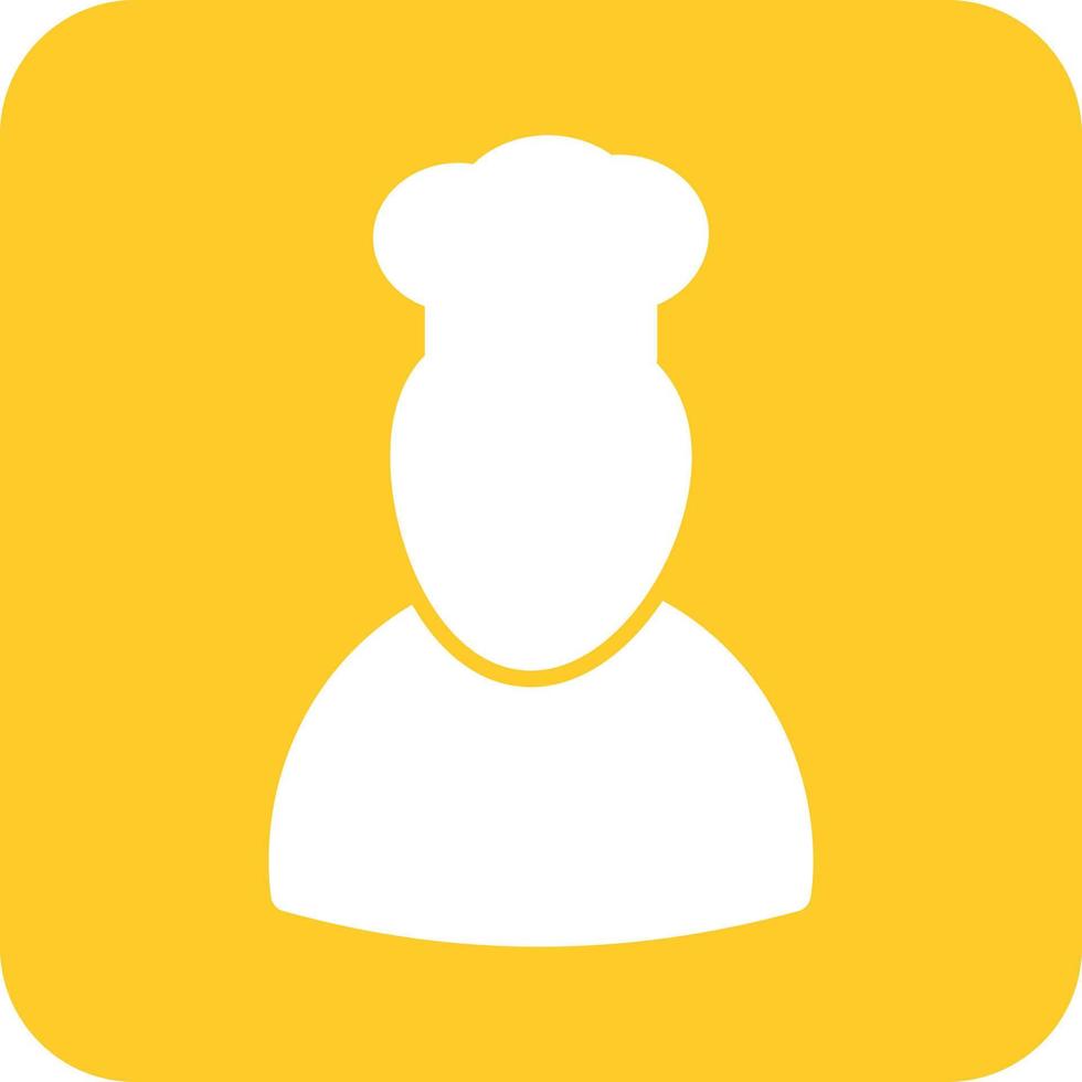 icône de fond rond glyphe boulanger vecteur