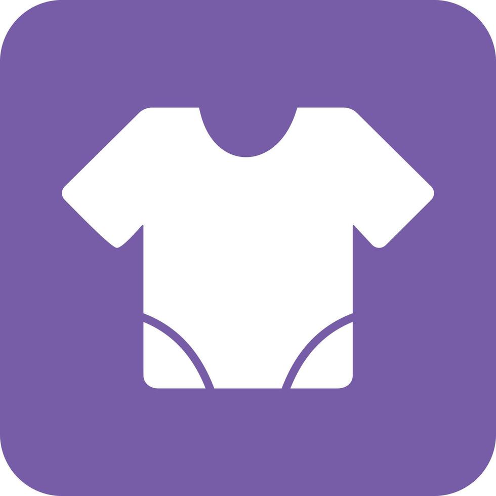 icône de fond rond glyphe chemise bébé vecteur