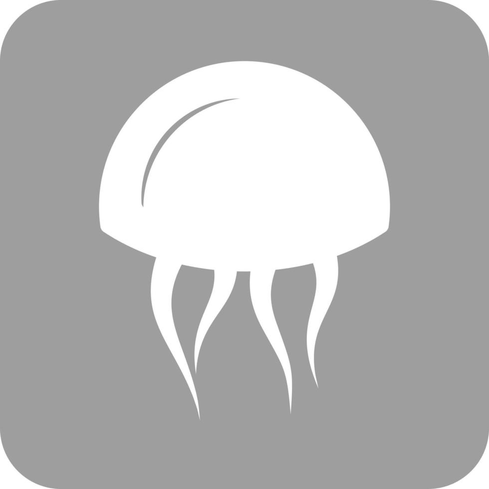 icône de fond rond de glyphe de méduses vecteur