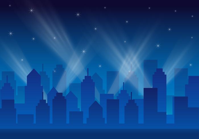 Free City Lights Landscape Vector