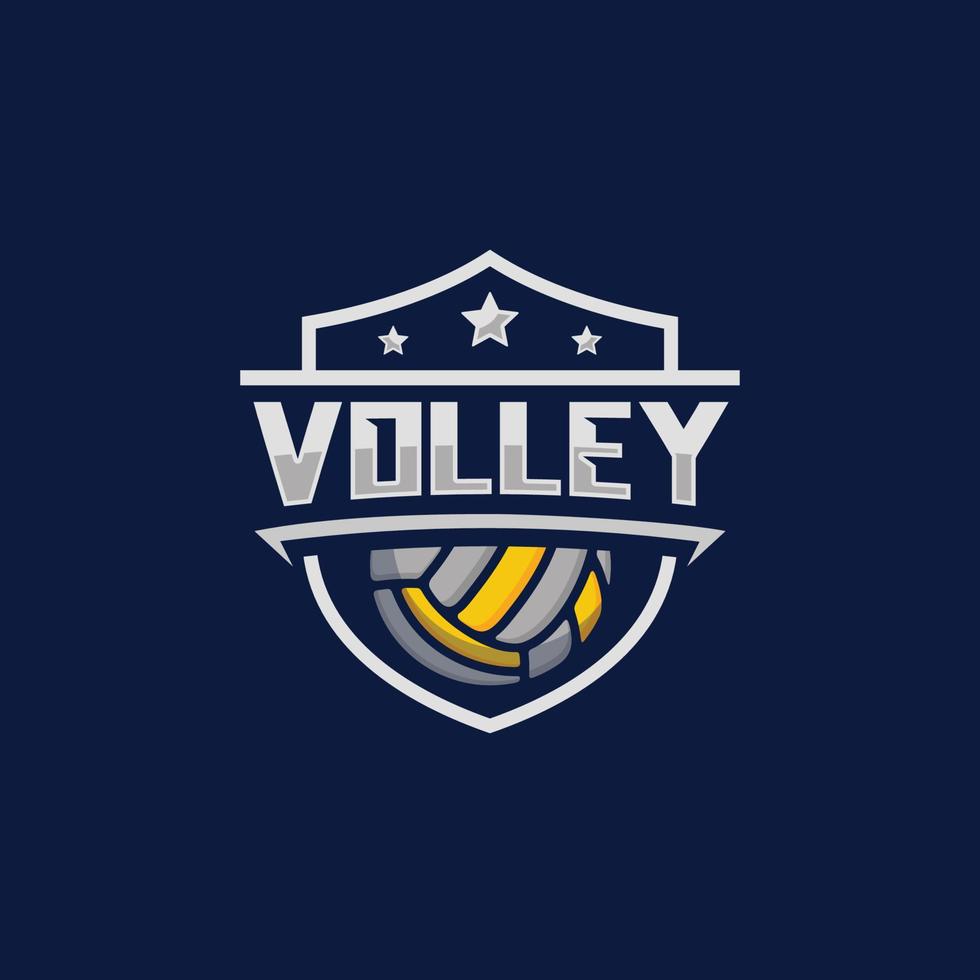 volley-ball, équipe, emblème, logo, conception, vecteur, illustration vecteur