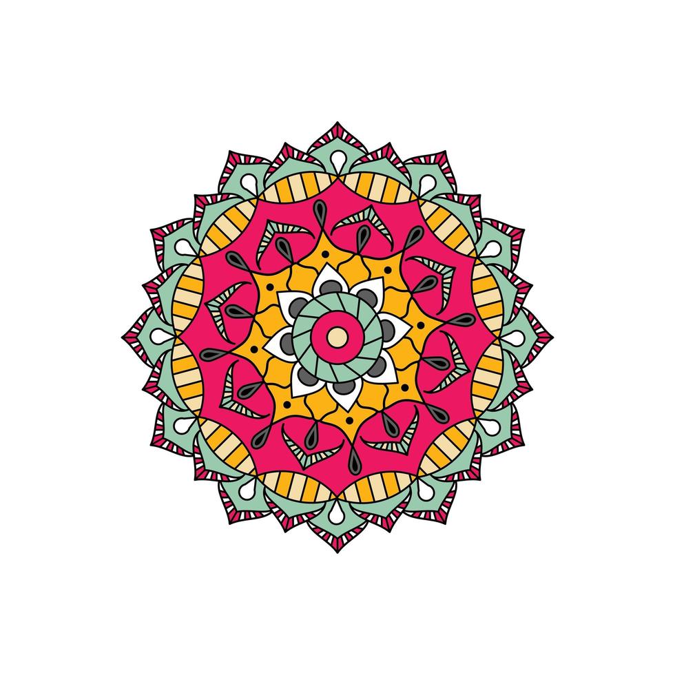 conception de mandala étoile brillante vecteur