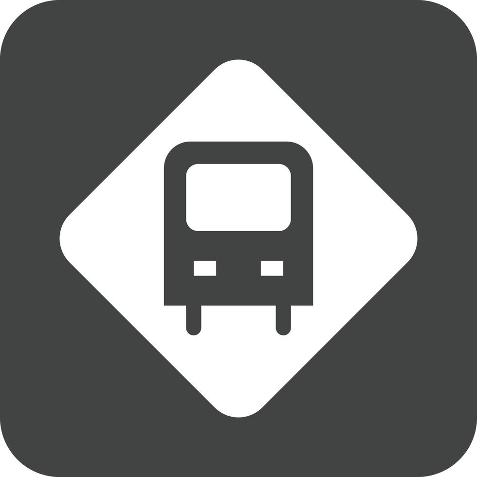 glyphe de panneau d'arrêt de bus autour de l'icône d'arrière-plan vecteur