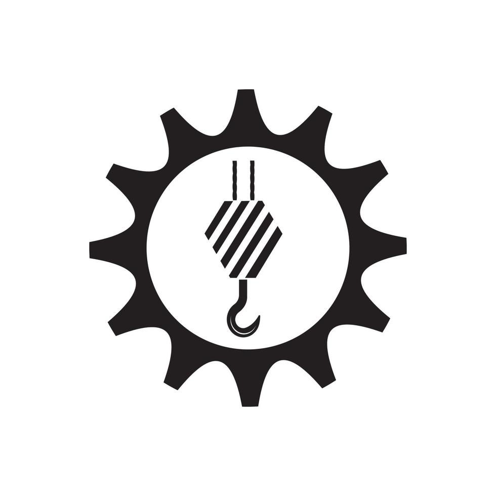 vecteur de logo de crochet de grue
