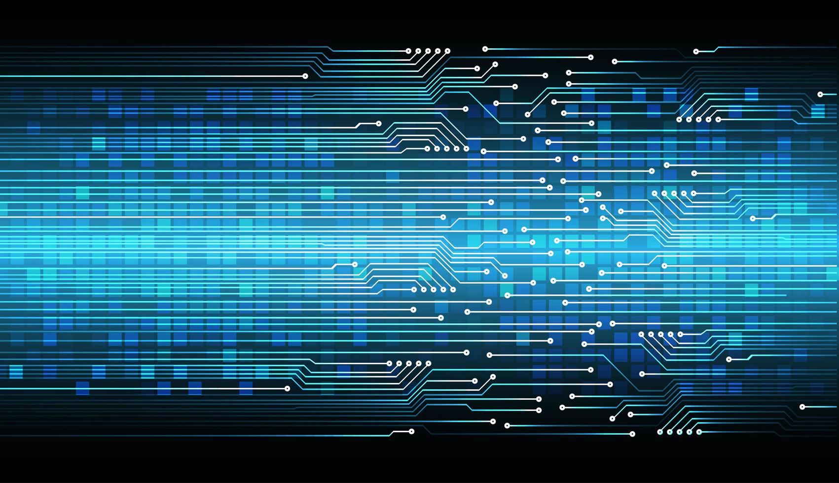 fond de technologie future cyber circuit bleu vecteur