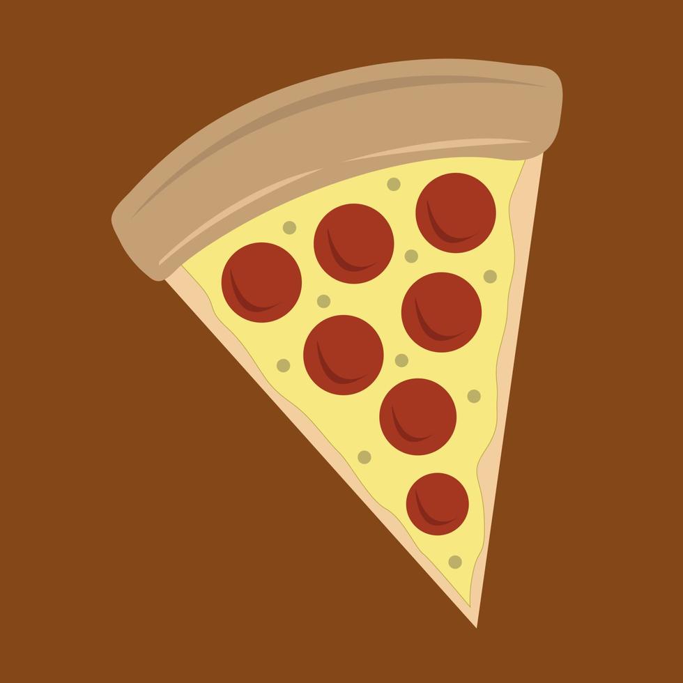 illustration vectorielle de tranche de pizza au pepperoni pour la conception graphique et l'élément décoratif vecteur