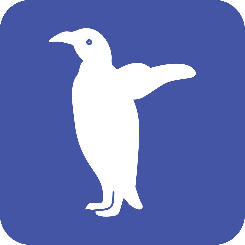 icône de fond rond glyphe de pingouin vecteur