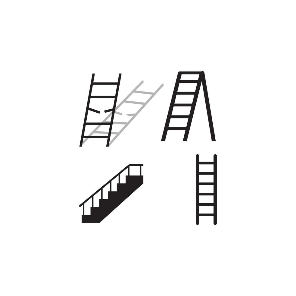échelle et escaliers logo modèle vecteur icône illustration