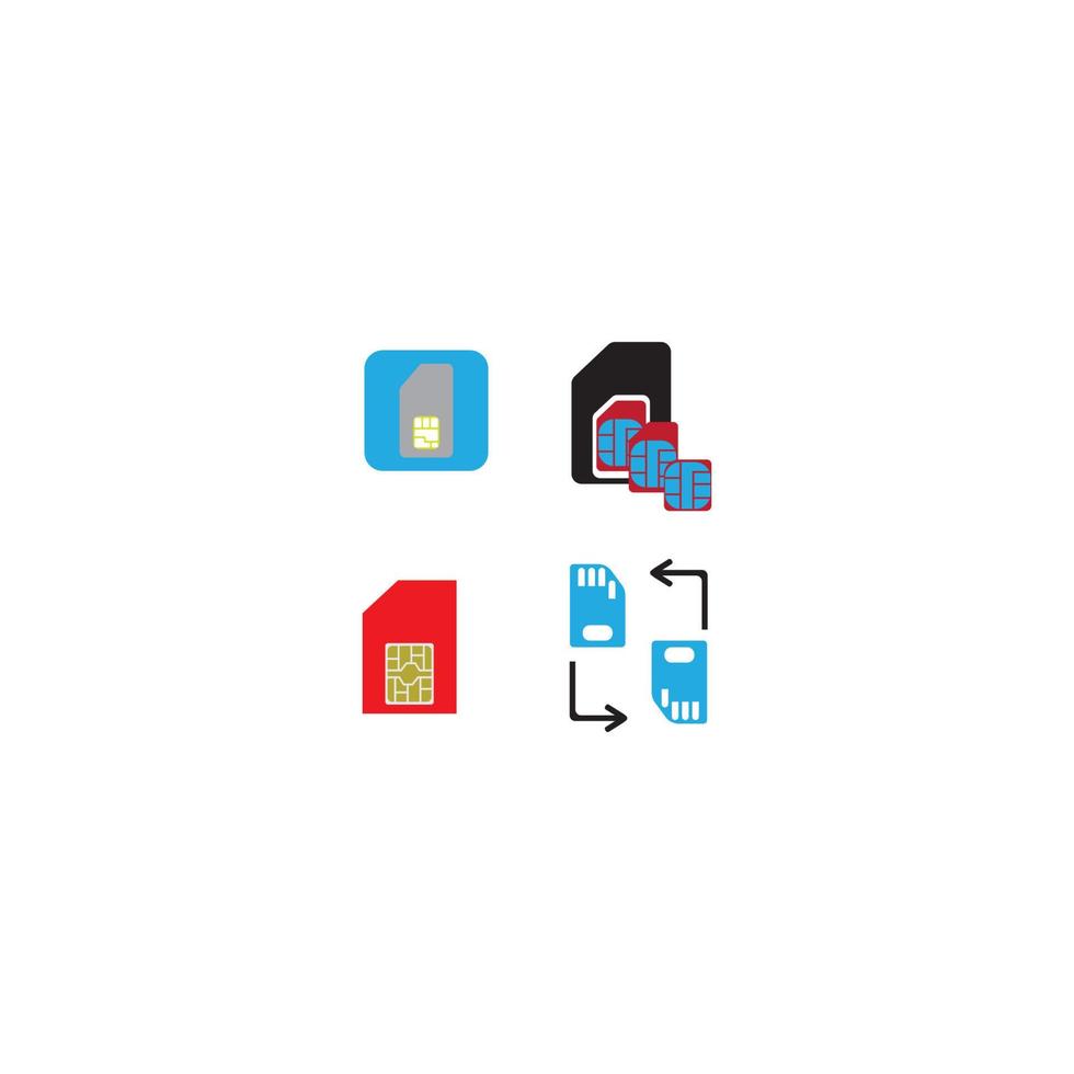 carte, gsm, mobile, téléphone, carte sim, carte sim, téléphone logo modèle vecteur icône illustration