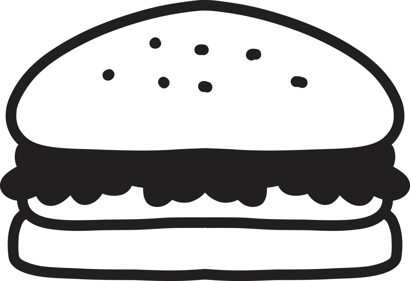 illustration de sandwich dessiné à la main vecteur