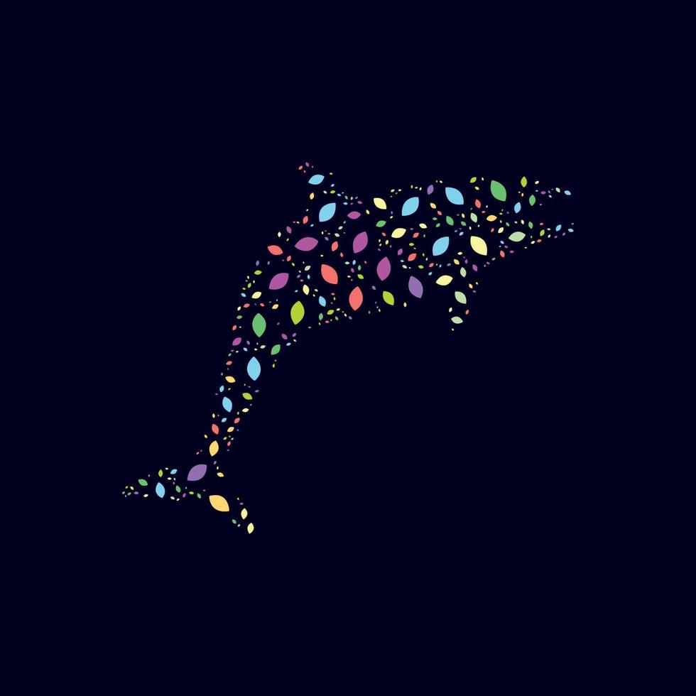 illustration vectorielle de couleurs de dauphin vecteur