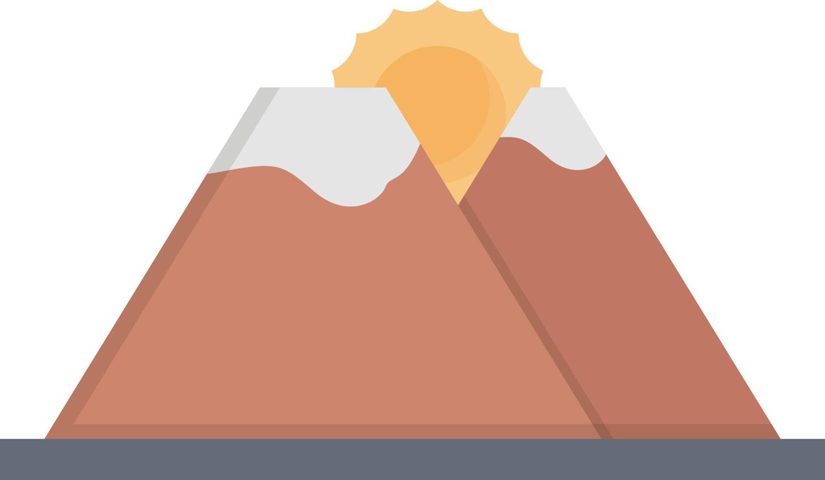 illustration vectorielle de montagne de soleil sur un fond. symboles de qualité premium. icônes vectorielles pour le concept et la conception graphique. vecteur