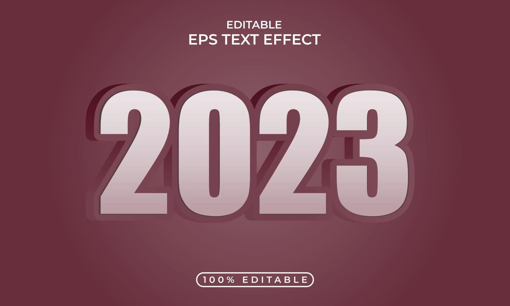 concept d'effet de texte modifiable coloré 2023, illustration vectorielle de bienvenue 2023, arrière-plan de style 3d 2023 vecteur