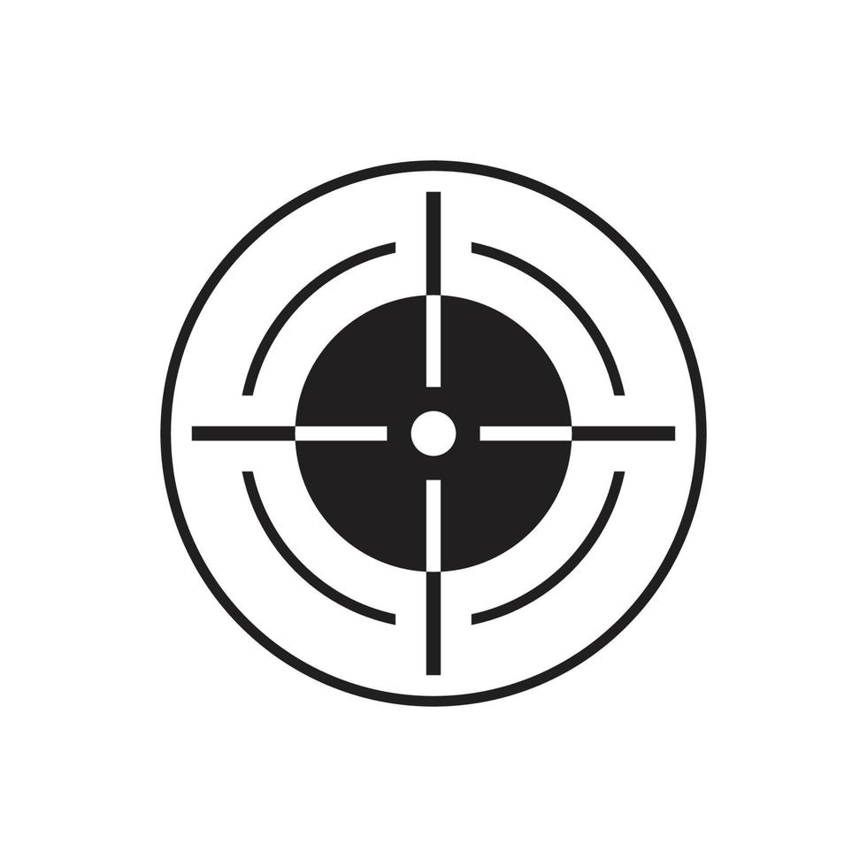 symbole de vue de tireur d'élite vecteur de logo de cible de réticule