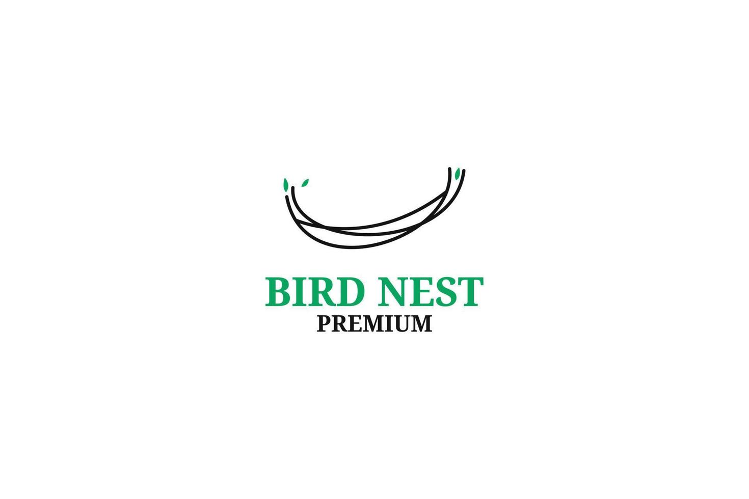 nid d'oiseau logo design illustration vectorielle vecteur