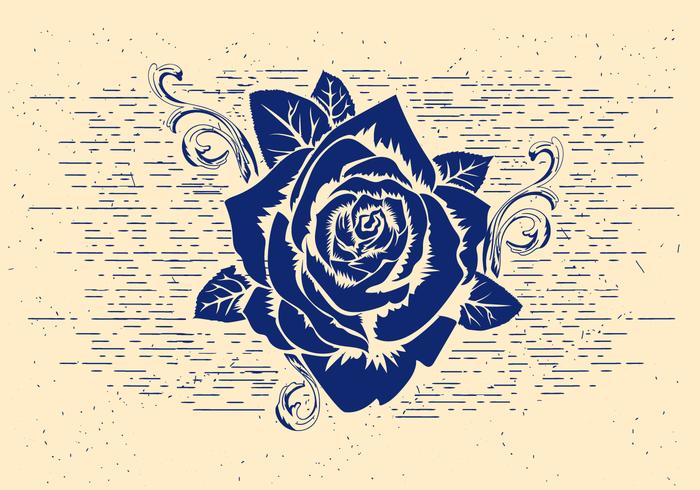 Pochoir Rose Vector Free