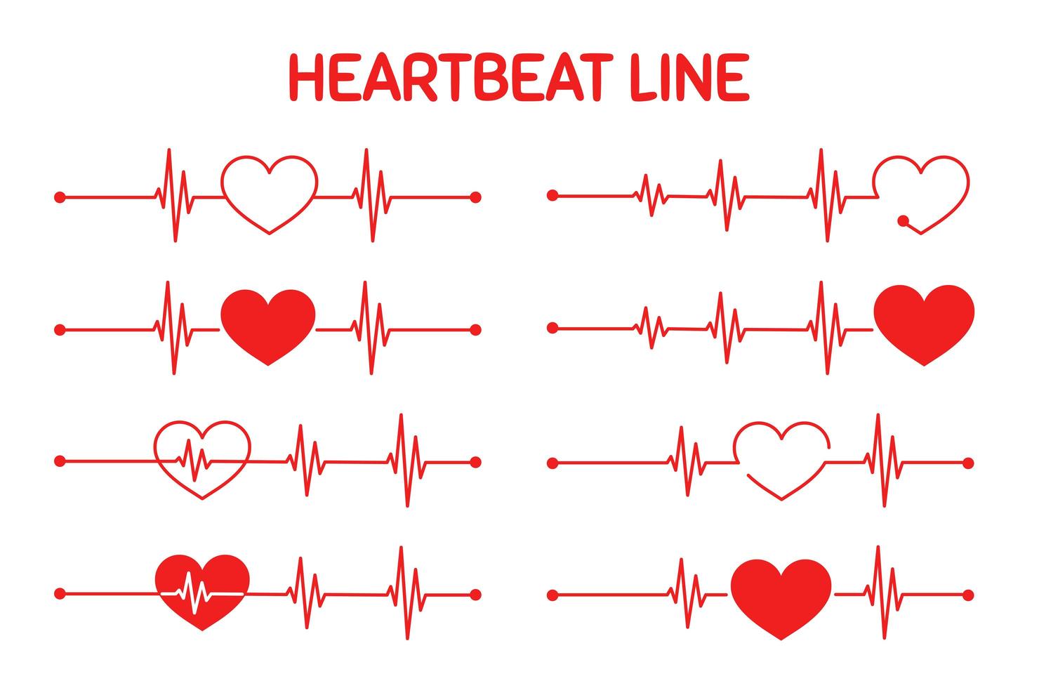 graphique de fréquence cardiaque rouge lors de l'exercice vecteur