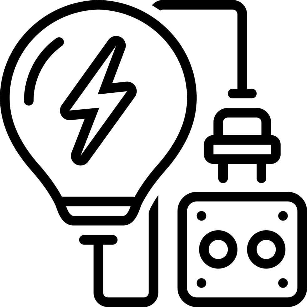 icône de ligne pour électrique vecteur