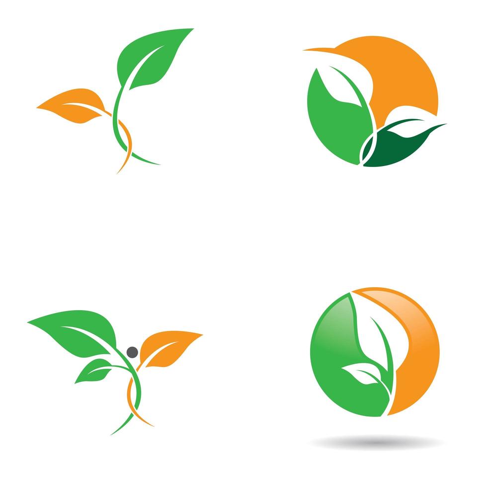 images de logo de feuille vecteur