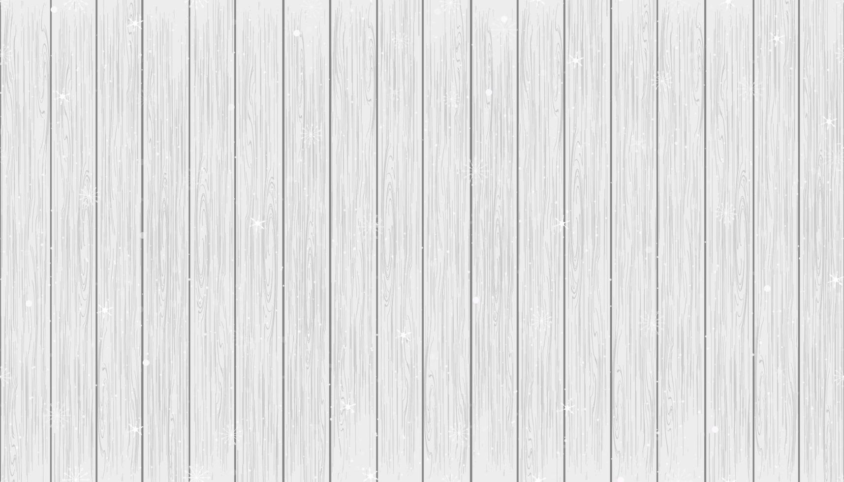 fond de noël panoramique à motif harmonieux avec neige sur bois, scène d'hiver holizon sauvage à motif vectoriel avec neige sur la texture du panneau de bois blanc et gris
