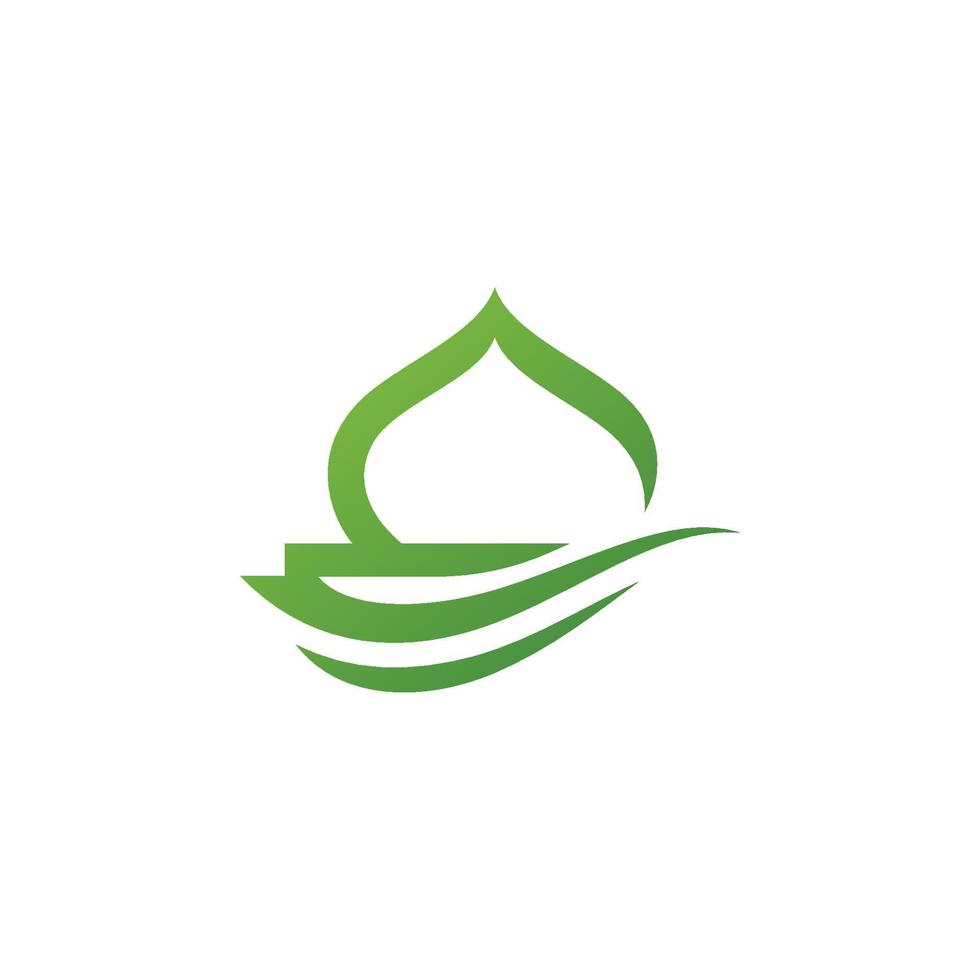 modèle de vecteur de logo de mosquée islamique