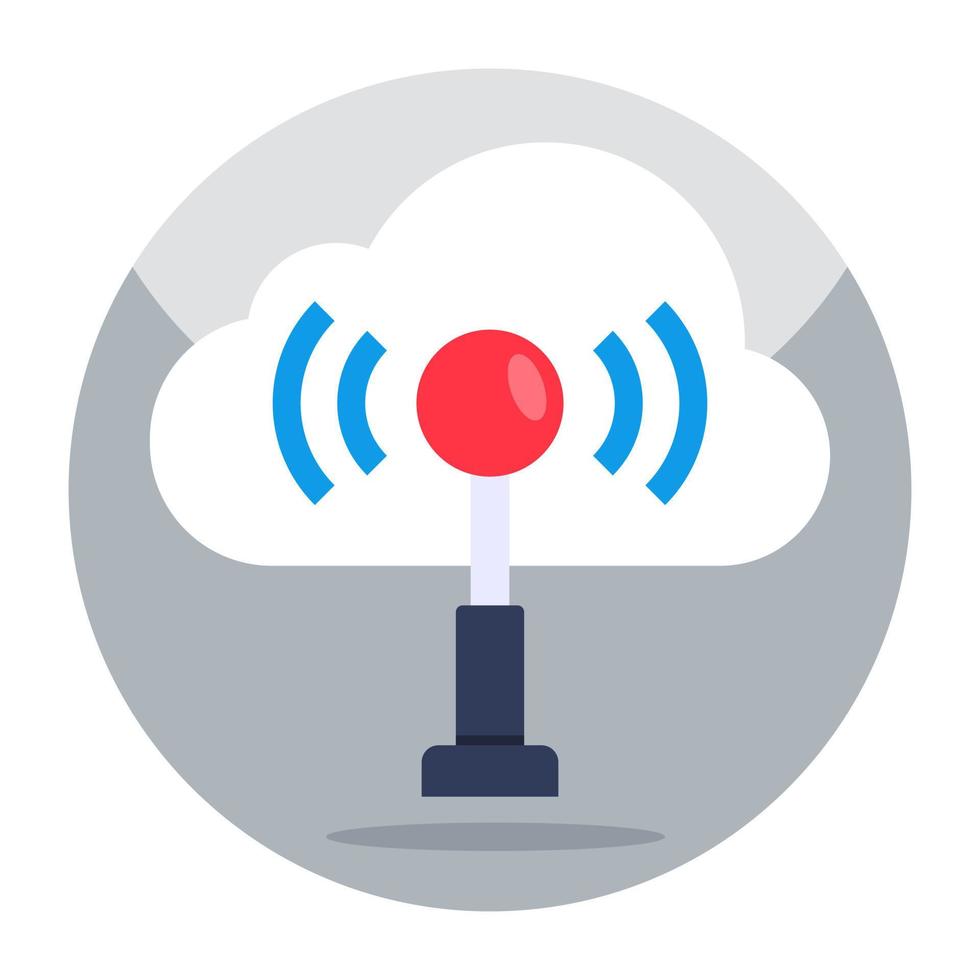icône du design plat du hotspot cloud vecteur