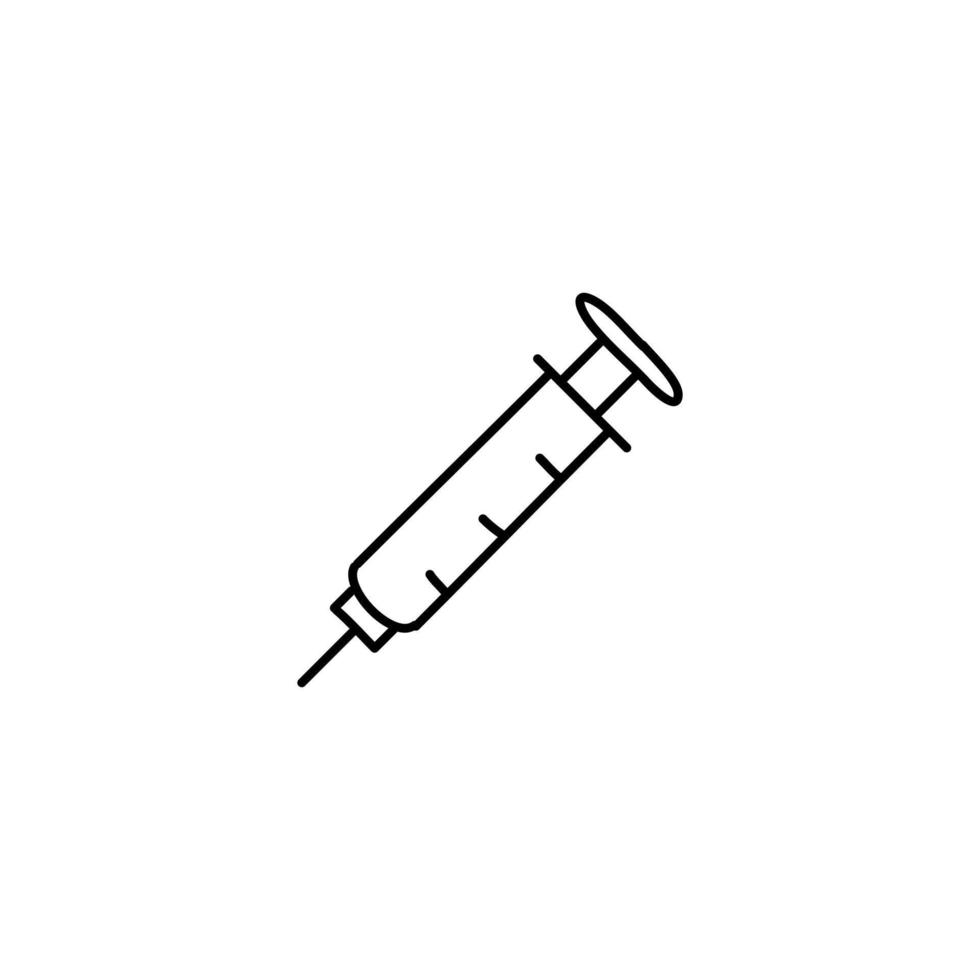 icône d'injection dessinée à la main, icône de doodle simple vecteur