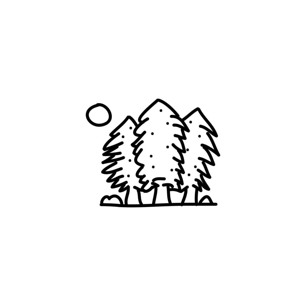 icône de pin dessiné à la main, simple icône de doodle vecteur