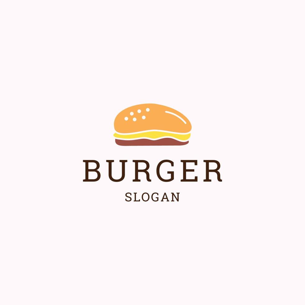 burger logo icône modèle de conception illustration vectorielle vecteur