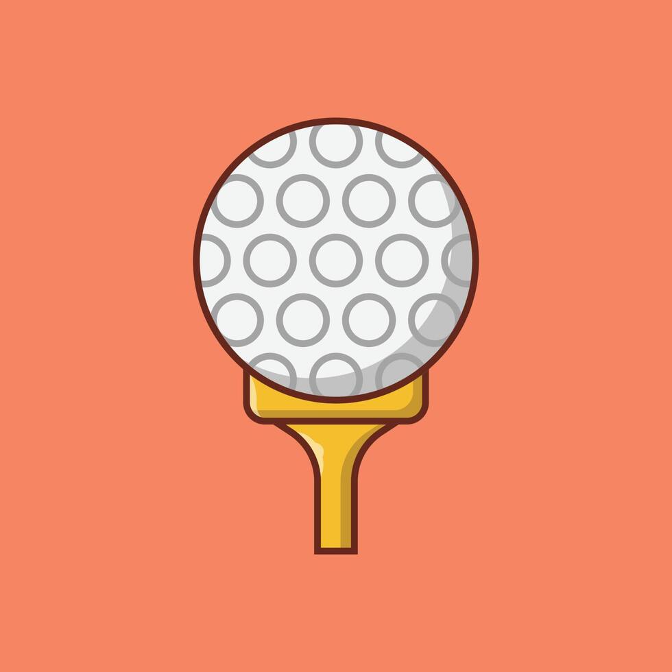 illustration vectorielle de balle de golf sur fond.symboles de qualité premium.icônes vectorielles pour le concept et la conception graphique. vecteur