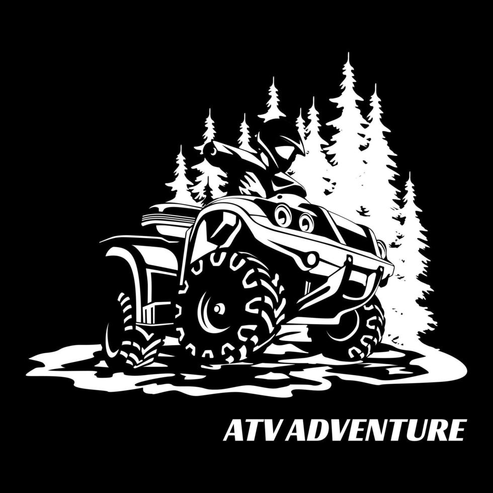 atv sports illustration design logo icône vecteur