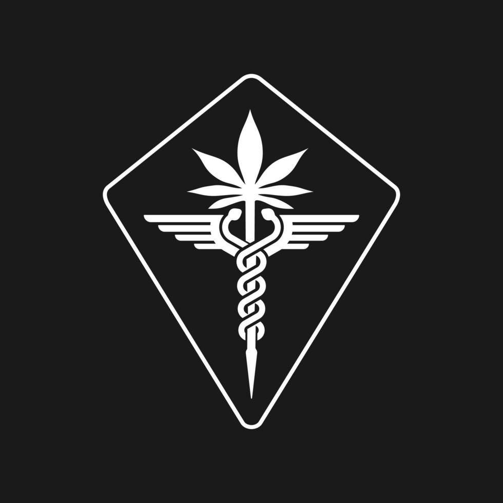 concept de logo de conceptions premium santé cbd vecteur